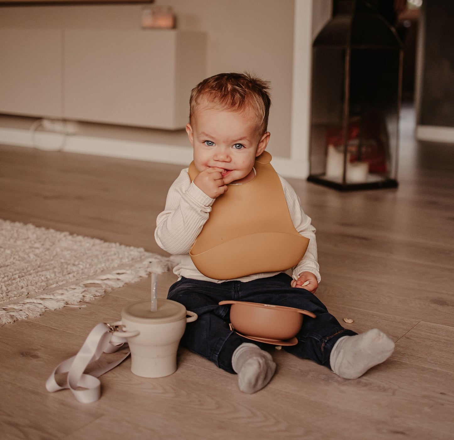 Salabim Silikon bolle med sugekopp - Caramel