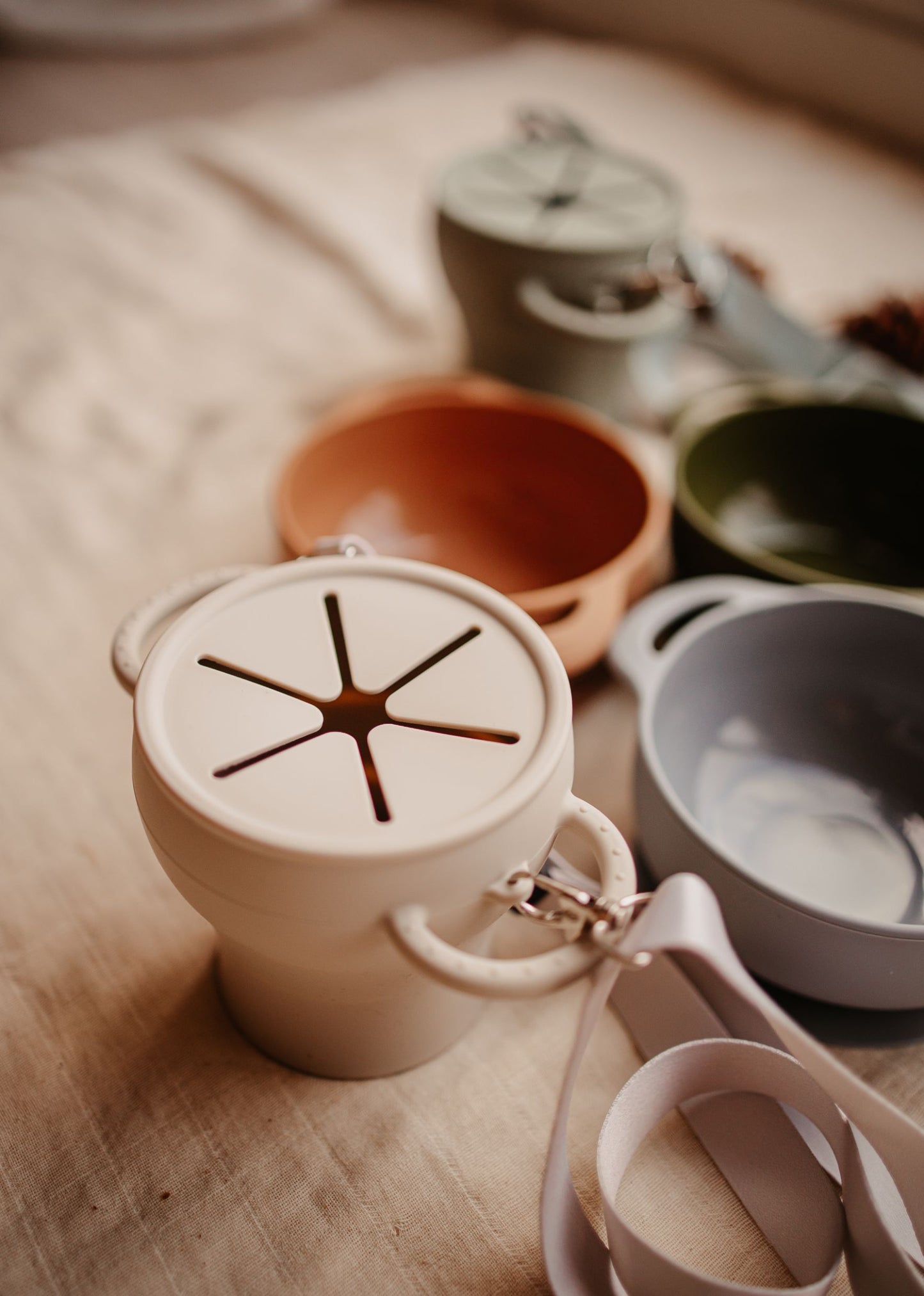 Salabim Silikon snack kopp sammenleggbar - Oatmeal