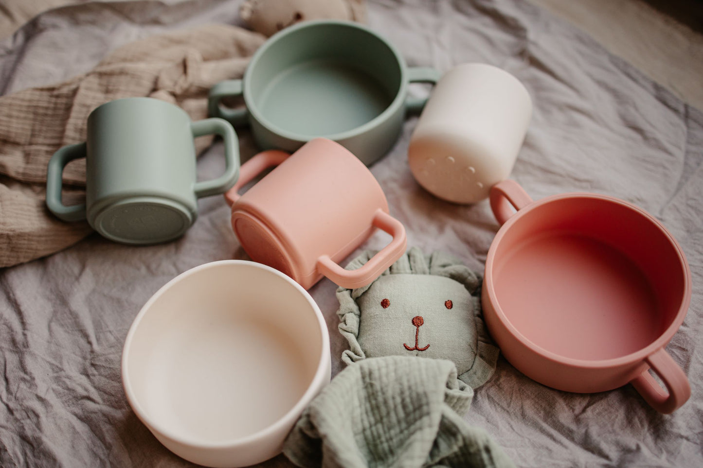 Salabim Silikon kopp med håndtak - Moody blue