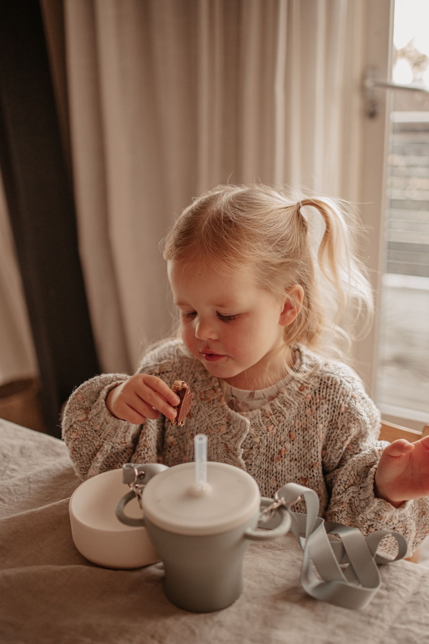 Salabim Silikon snack kopp sammenleggbar - Oatmeal