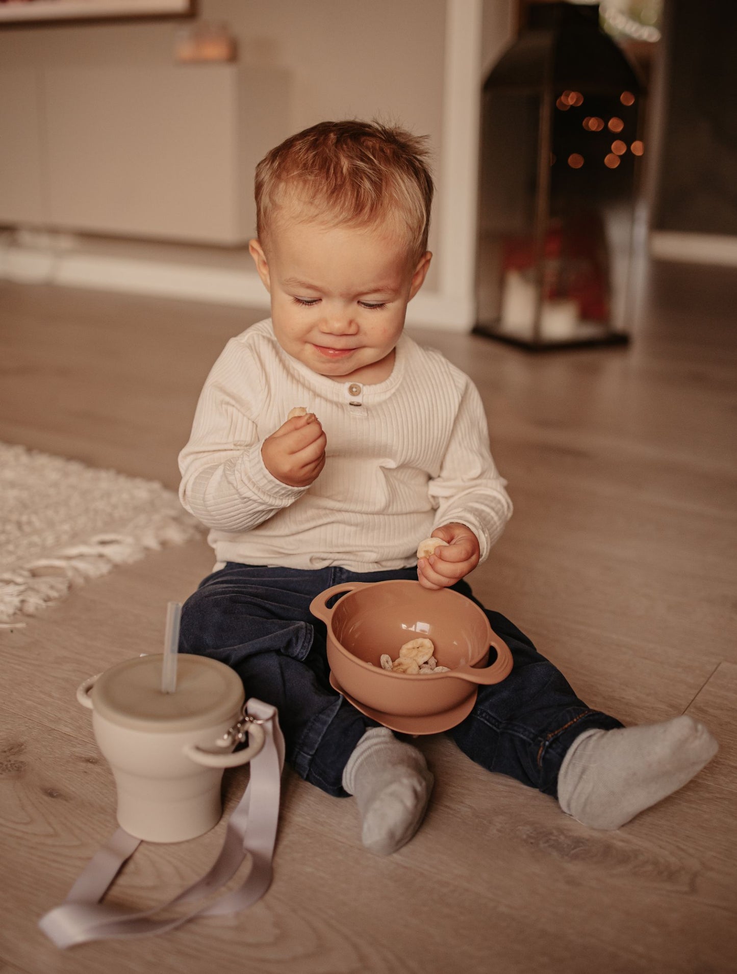 Salabim Silikon snack kopp sammenleggbar - Oatmeal